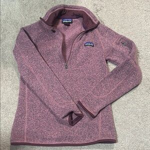 Patagonia Maroon XS Heather Quarter-Zip Fleece